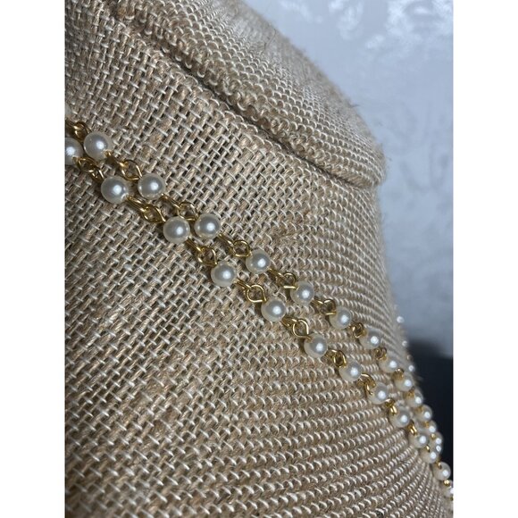 Pearl Beaded Necklace & Chain - Picture 2 of 4